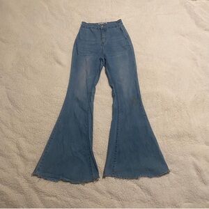 Women's Flared Blue Jeans